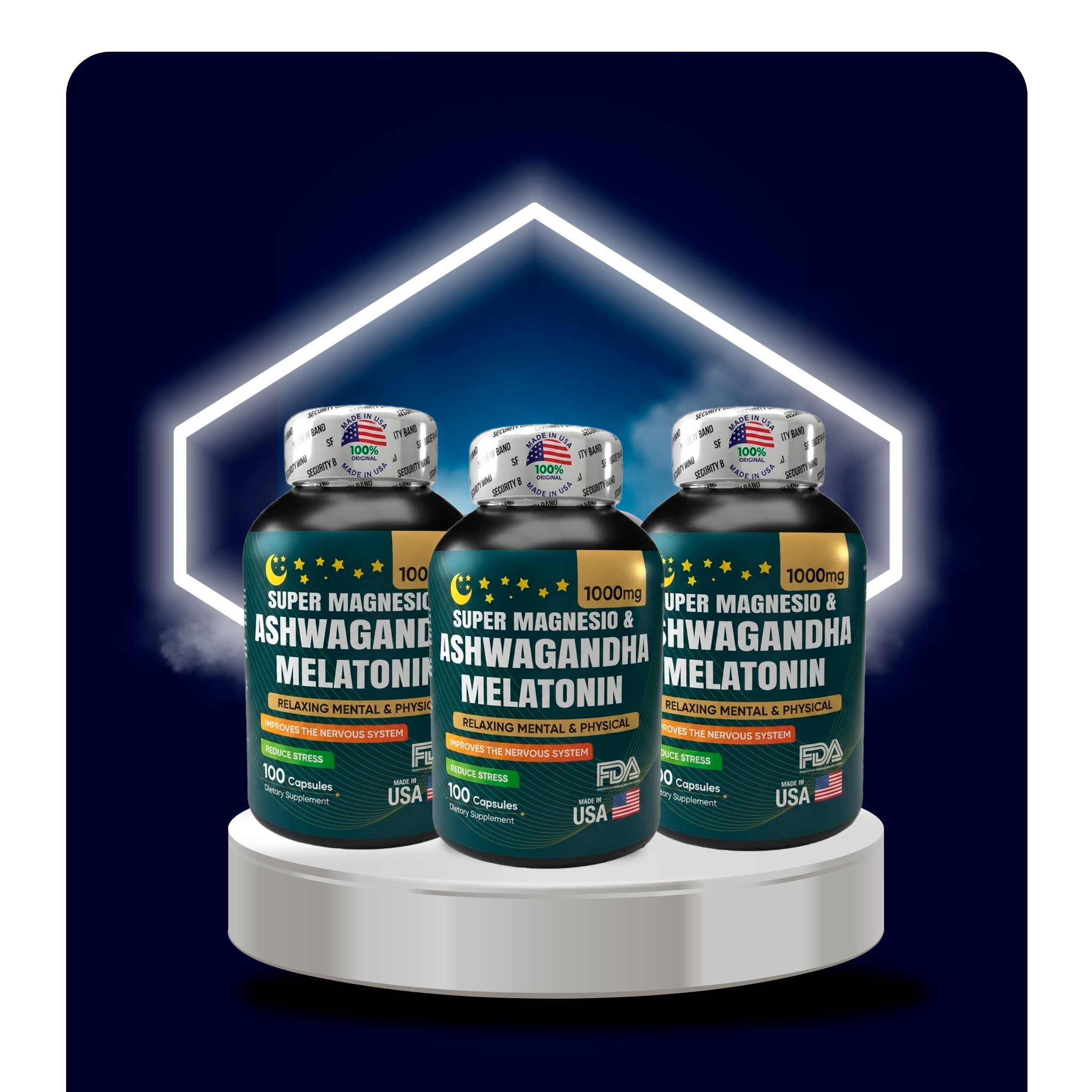 SUPERMAGNESIO Y MELATONIN+ASHWAGANDHA x3